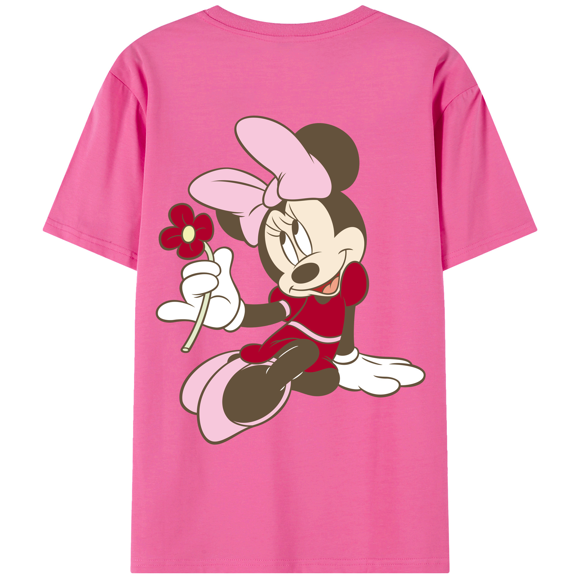 （画像用） ミッキーマウス Mickey Mouse レディース半袖Tシャツ(バックプリント)